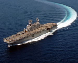USS Peleliu LHA 5 in the South China Sea